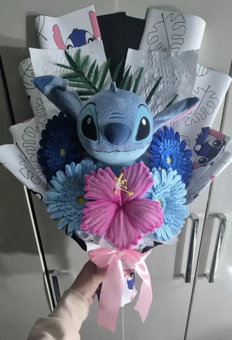 Ramo de peluche con flores decorativas - 3