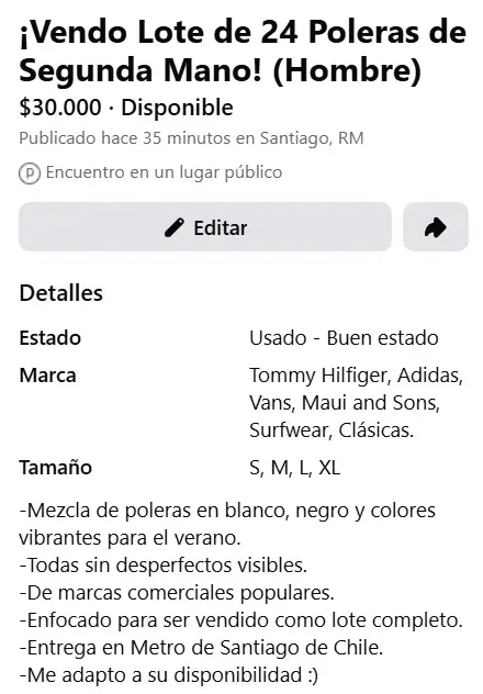 Lote de poleras variadas para hombre - 2