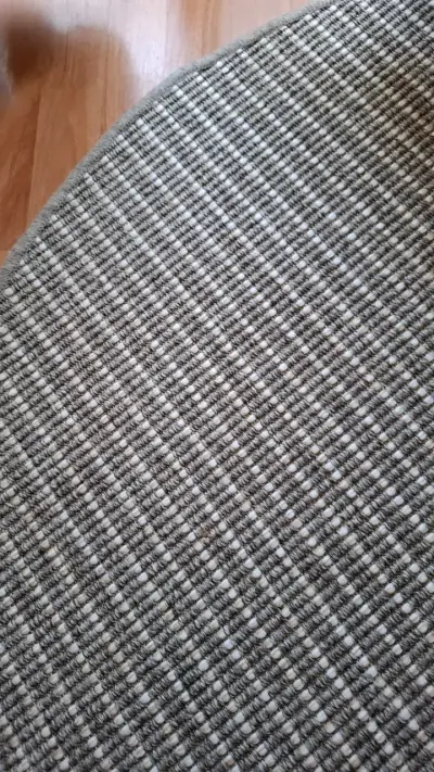 Alfombra redonda gris para sala o comedor - miniatura 2
