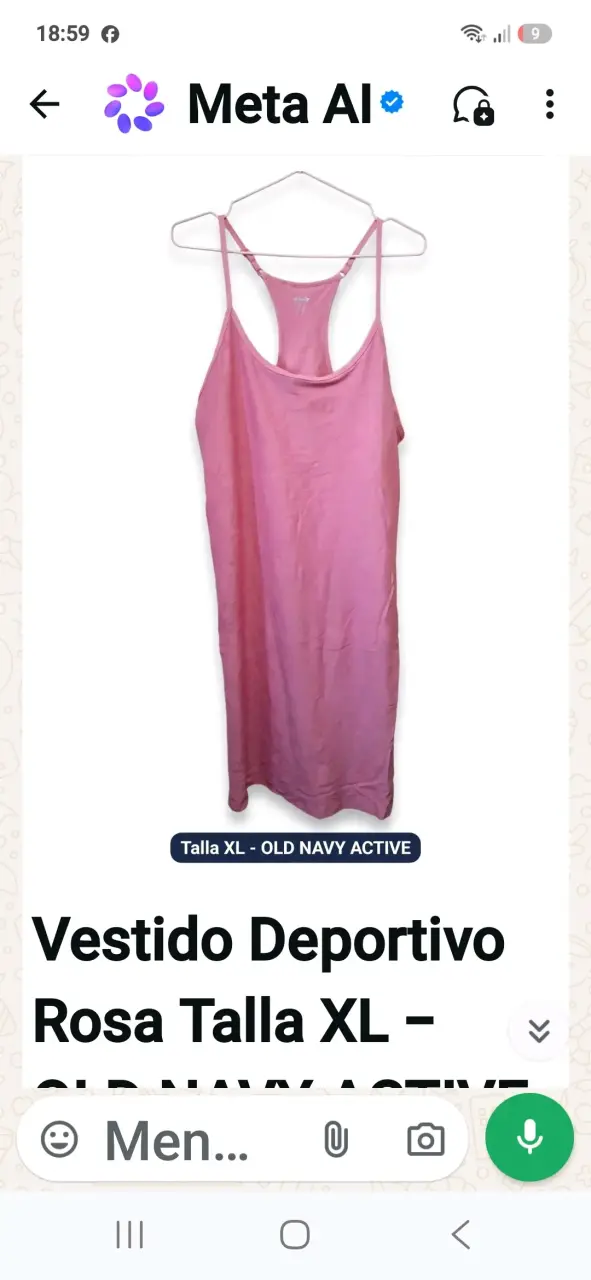 Vestido Deportivo Rosa Old Navy Talla XL