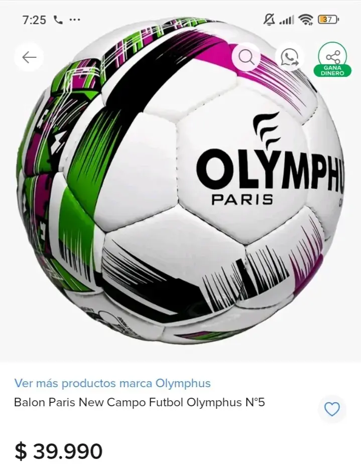 Balón de Fútbol Olympus Paris N°5