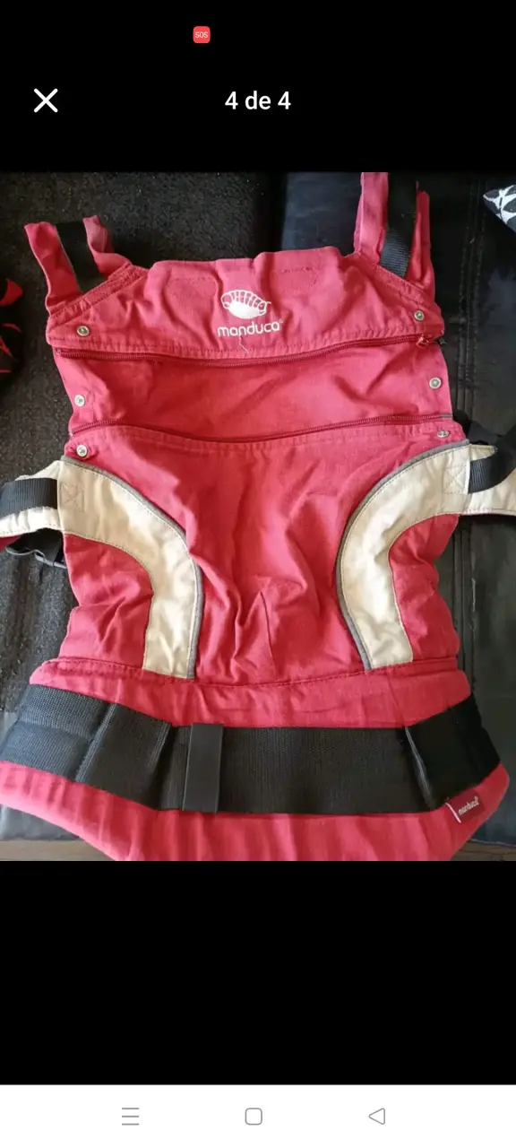 Mochila portabebés Manduca roja ergonómica - 1