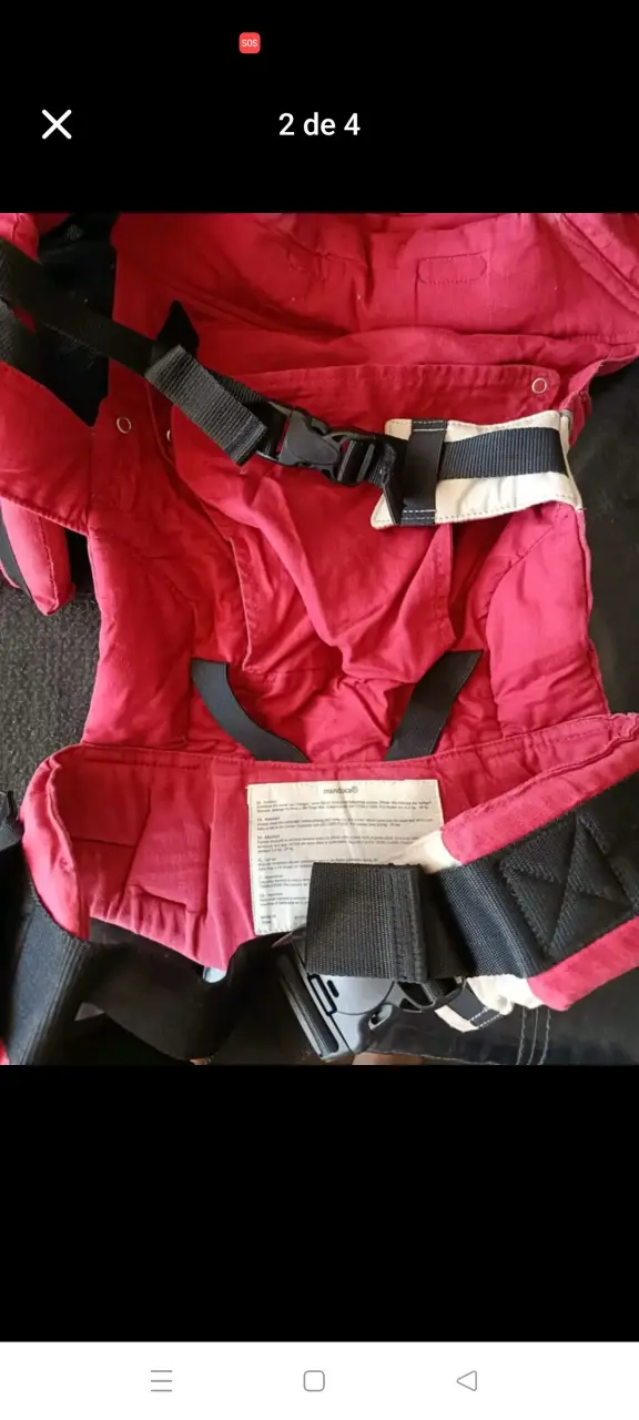 Mochila portabebés Manduca roja ergonómica - 3