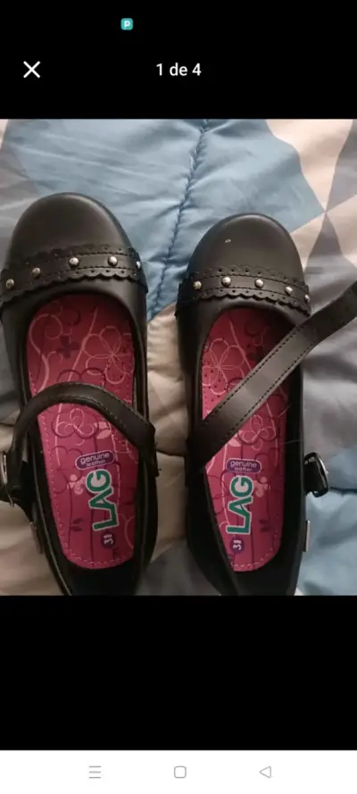 Zapatos de niña negros con hebilla LAG - miniatura 1