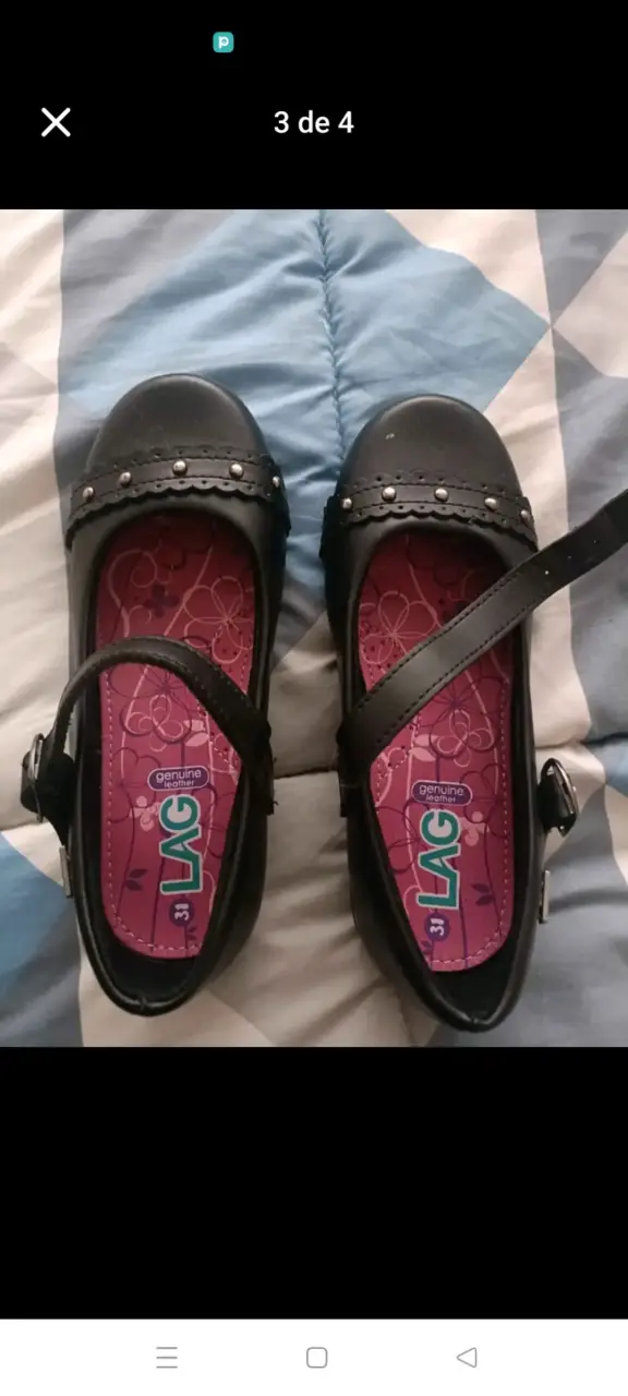 Zapatos de niña negros con hebilla LAG - 2