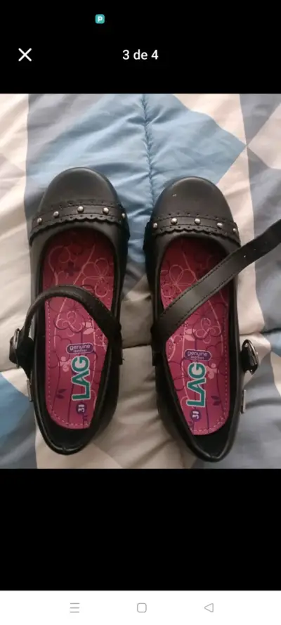 Zapatos de niña negros con hebilla LAG - miniatura 2