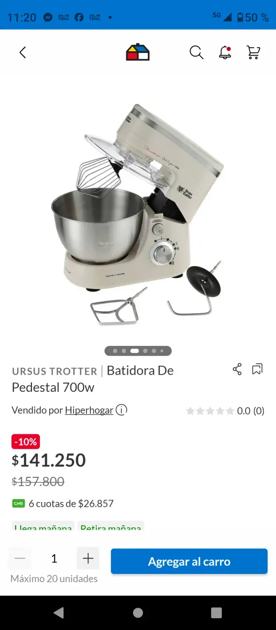 Batidora de pedestal Ursus Trotter 700W - 3