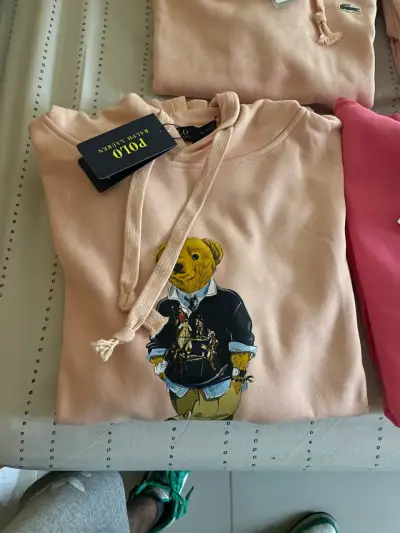 Polerón con capucha Polo Ralph Lauren oso beige - miniatura 1