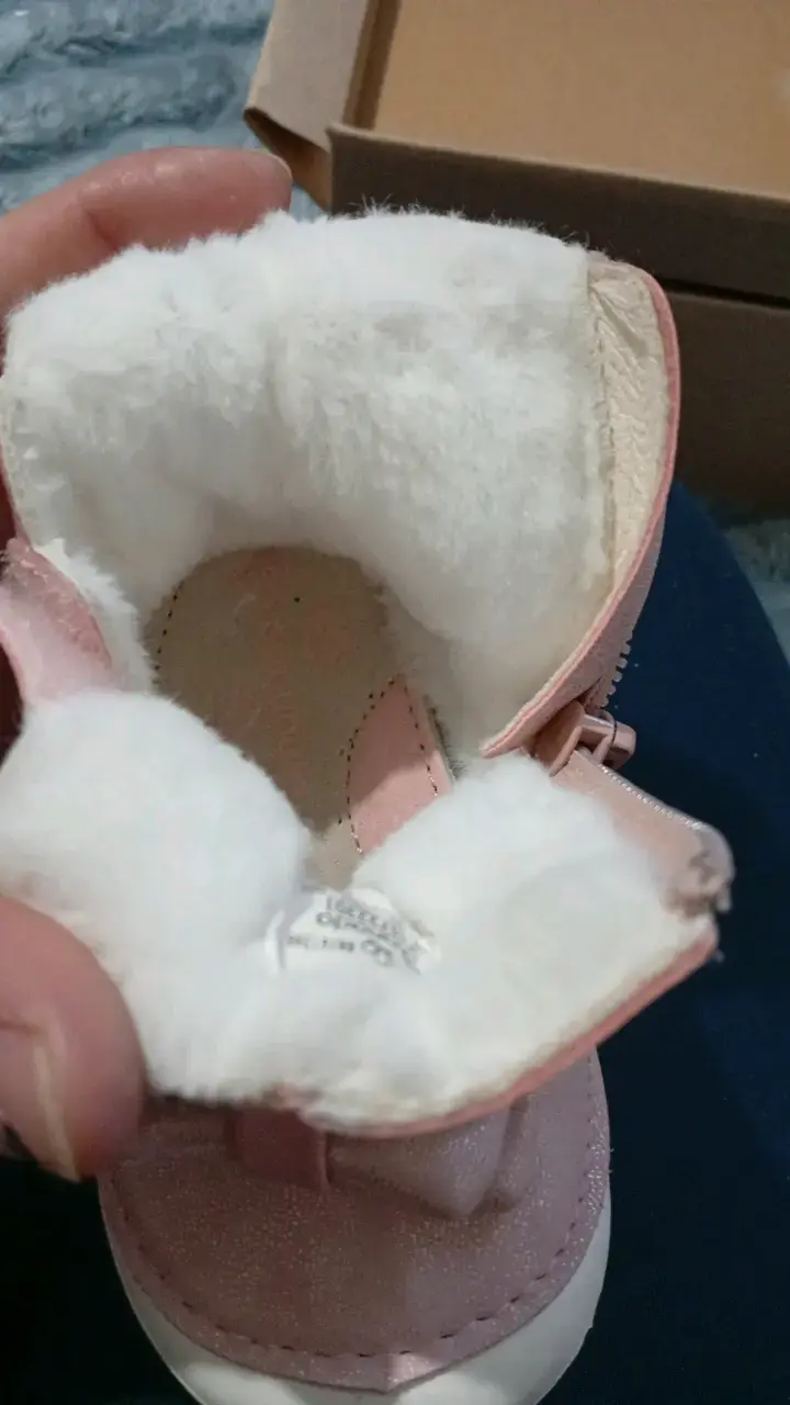 N°19 Botitas rosadas para bebé con lazo Limonada - 3