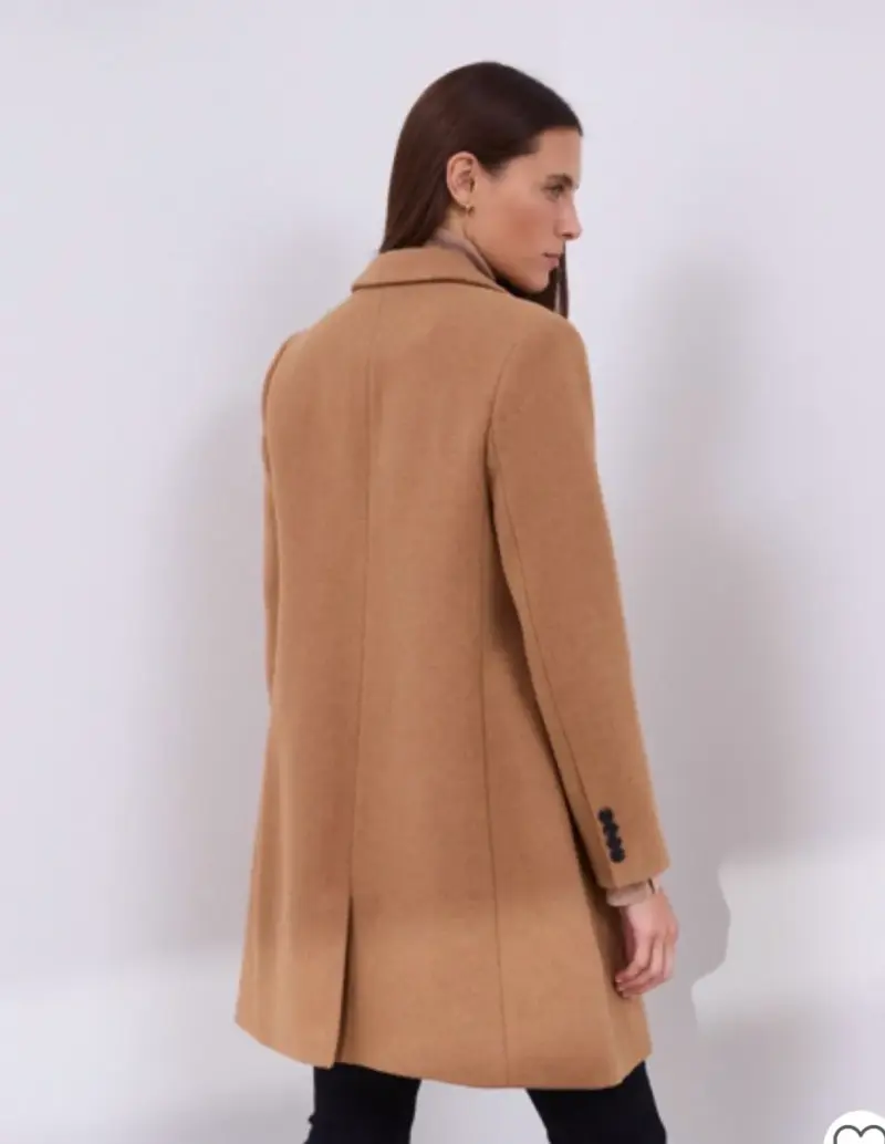 Abrigo de lana camel para mujer - 2