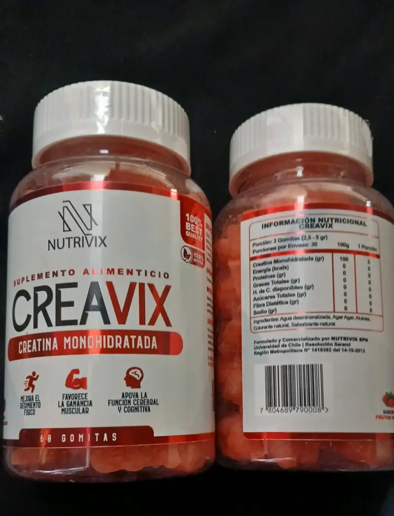 Suplemento Alimenticio Creavix Creatina Monohidratada 60 Gomitas - 2