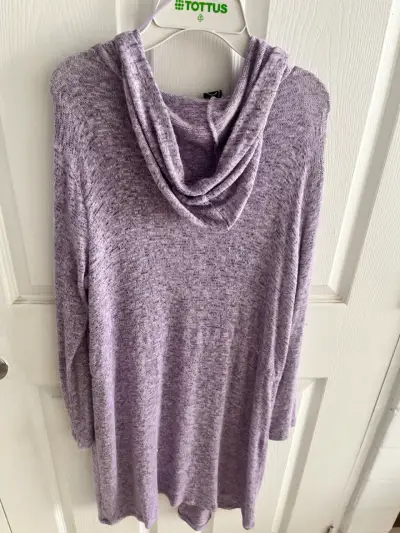 Cárdigan Largo Morado con Capucha Talla S - miniatura 3
