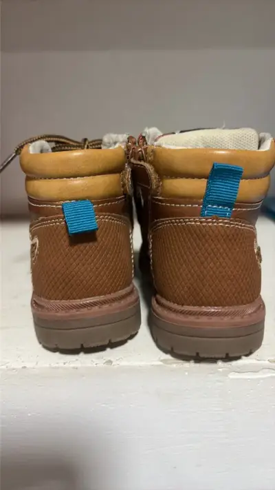 Botines de cuero para niños color marrón - miniatura 3