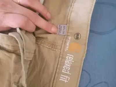 Pantalones Carhartt beige relaxed fit - miniatura 3