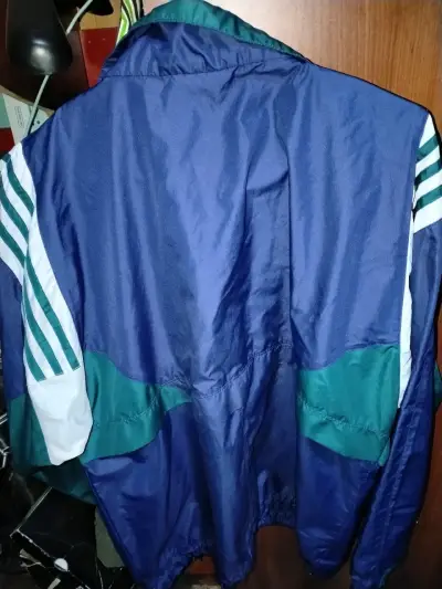 Chaqueta deportiva azul Adidas con cierre - miniatura 4