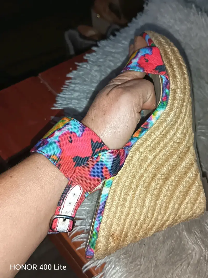 Sandalias de cuña multicolor con plataforma - 6