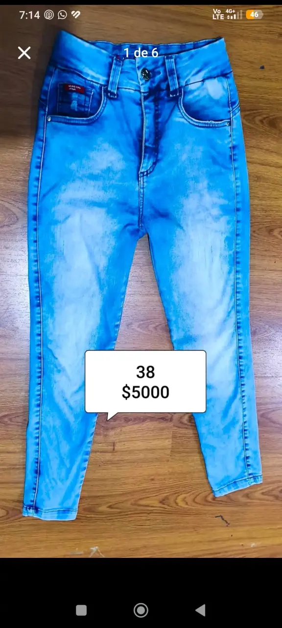 Jeans azul claro talla 38 para mujer - 1