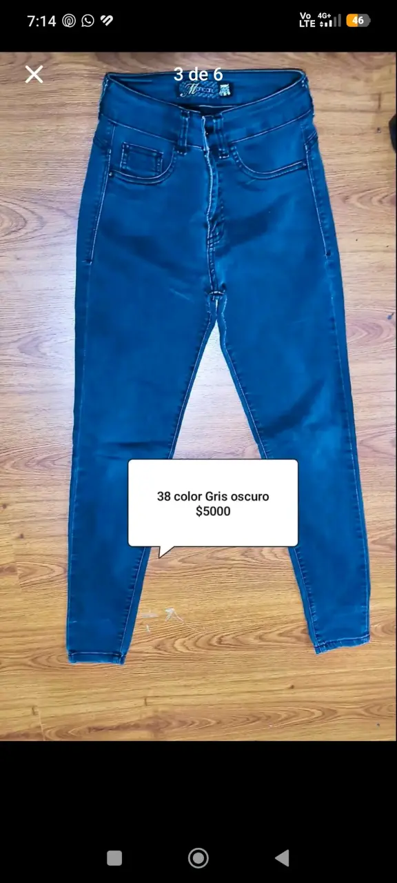 Jeans azul claro talla 38 para mujer - 3