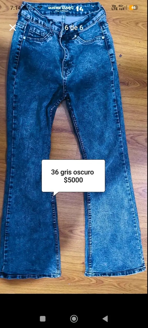 Jeans azul claro talla 38 para mujer - 4