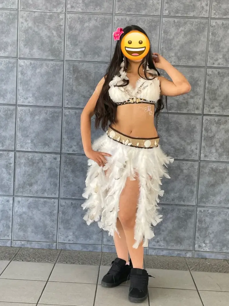 Traje pascuence mujer talla s pluma de ganso - 1
