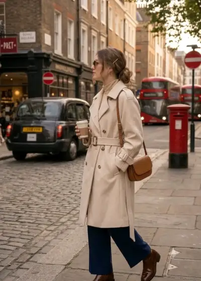 Chaqueta trench de gamuzilla - miniatura 3