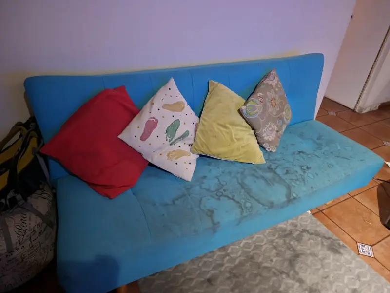 Sofá cama azul - 2