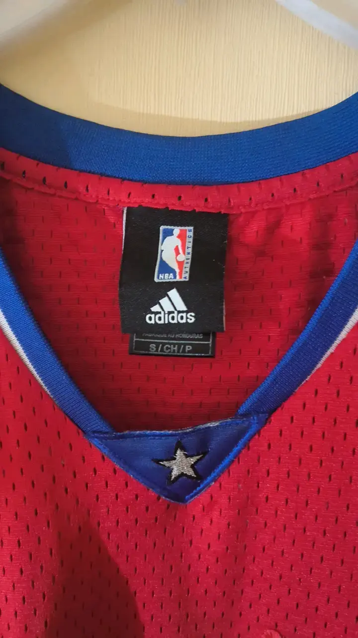 Camiseta NBA Philadelphia 76ers Adidas Roja - 3