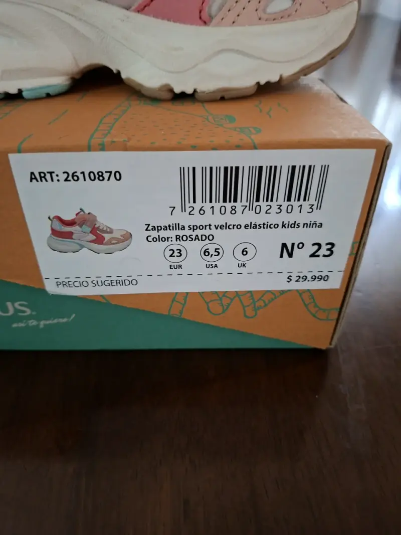 Zapatillas deportivas para niños color rosa - 5