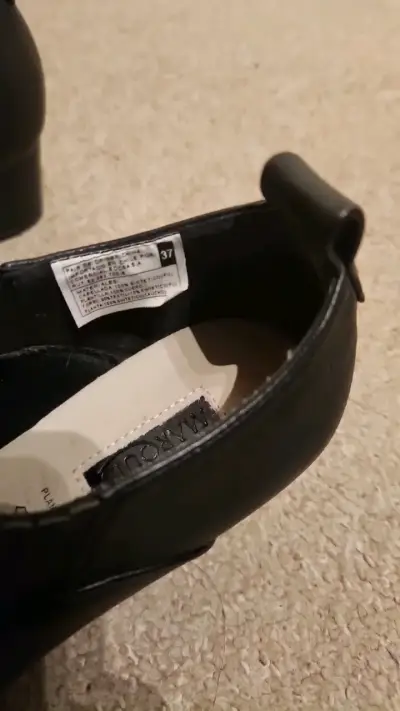 Botines de cuero negro para mujer - miniatura 5