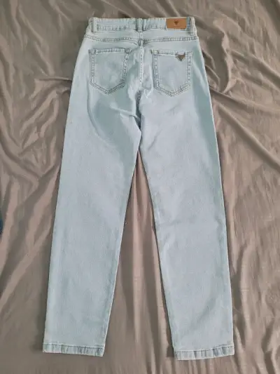 Jeans Raindoor celestes de mezclilla para mujer - miniatura 2