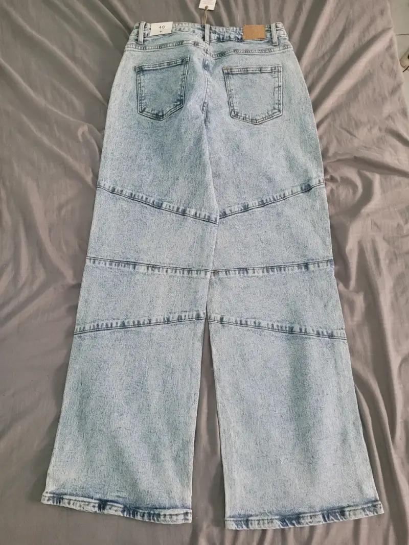Jeans raindoor corte diagonal azul claro - 2