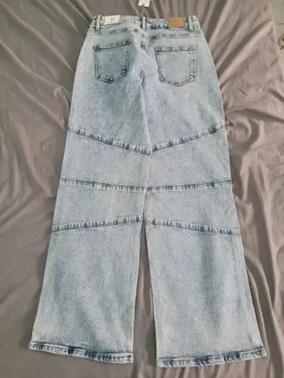 Jeans raindoor corte diagonal azul claro - miniatura 2