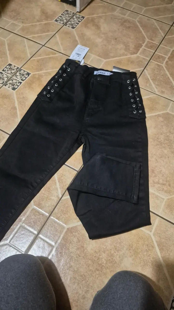 Jean pitillo Menina trenzado con faja talla 40 - 1