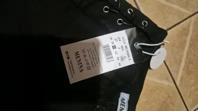Jean pitillo Menina trenzado con faja talla 40 - miniatura 2