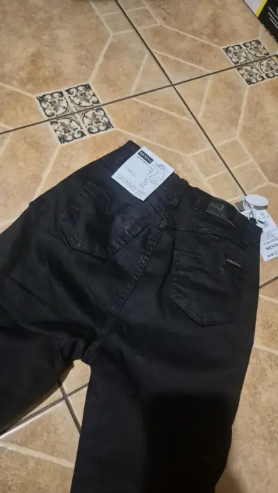 Jean pitillo Menina trenzado con faja talla 40 - miniatura 4