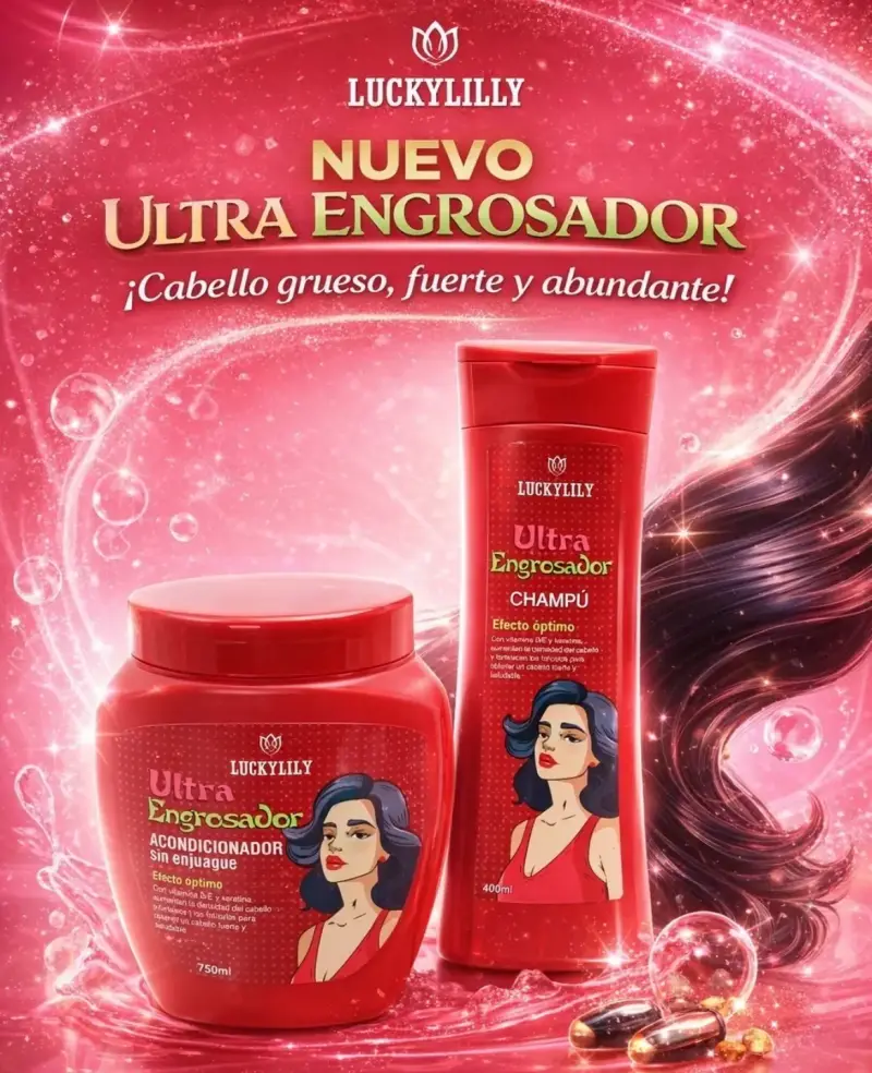 Set de Champú y Acondicionador Ultra Engrosador