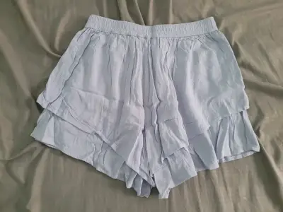 Shorts raindoor con volantes color celeste - miniatura 2