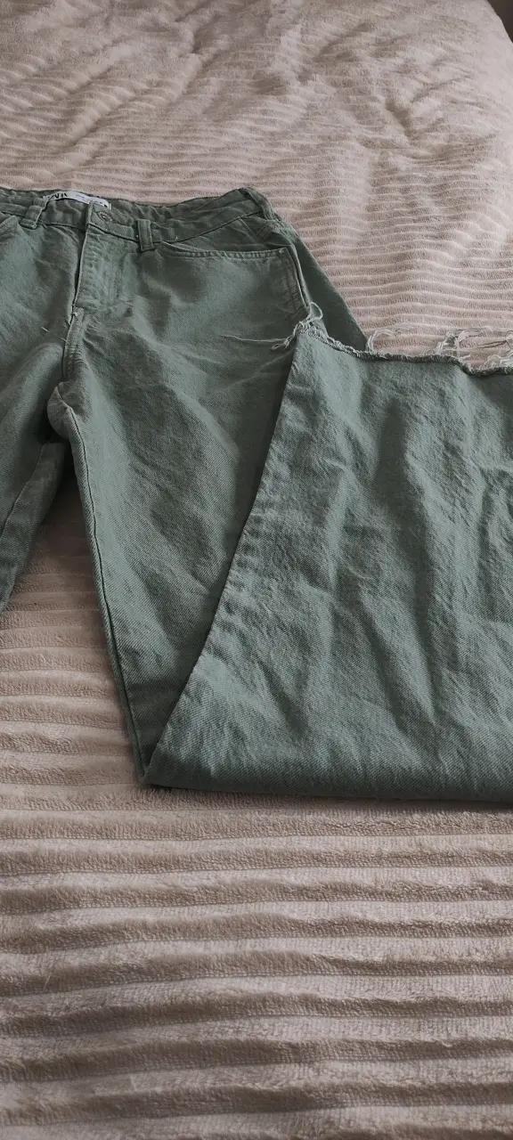 Jeans verdes para mujer Zara - 3