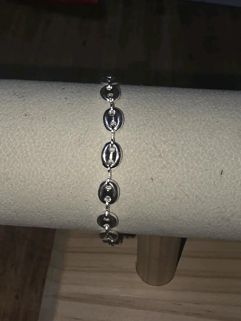 Pulsera de plata con eslabones ovalados - 1