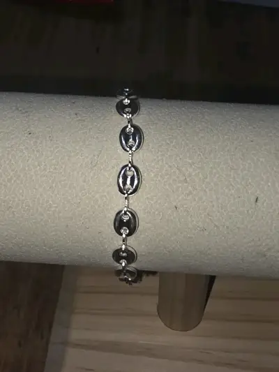 Pulsera de plata con eslabones ovalados - miniatura 1