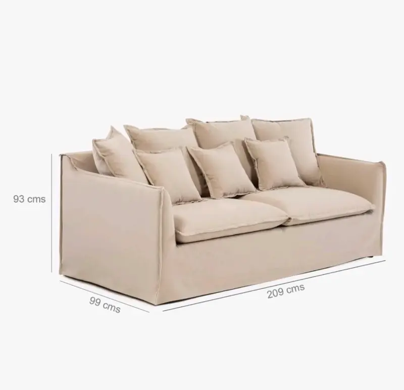 Sofá cama Gris con cojines incluidos - 4