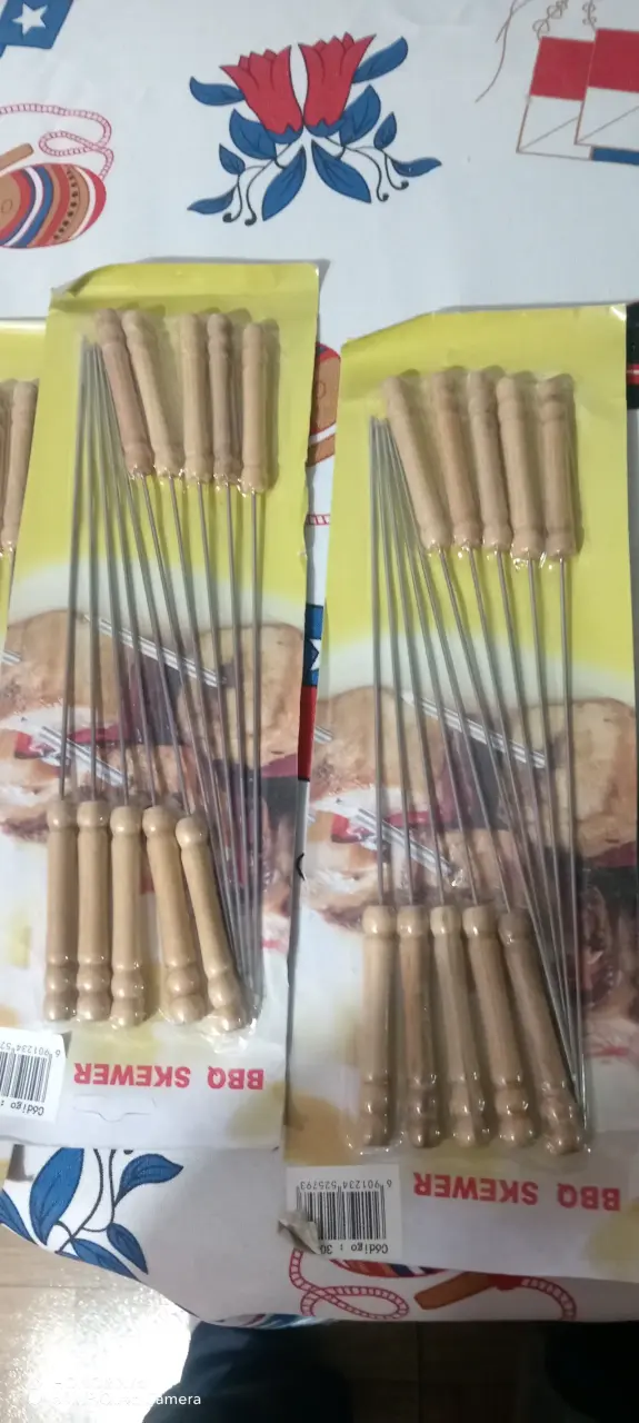 Brochetas para BBQ con mango de madera - 3
