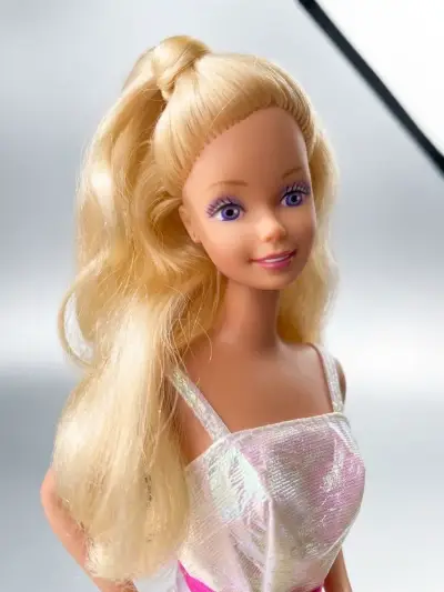 Muñeca Cristal Barbie vintage con vestido - miniatura 5