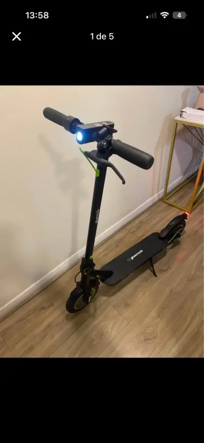 Scooter eléctrico plegable con luces LED - miniatura 2