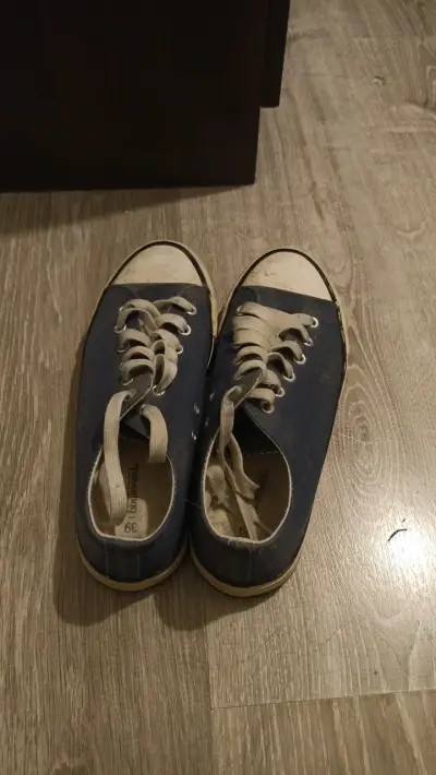 Zapatillas de lona azul con cordones - miniatura 2