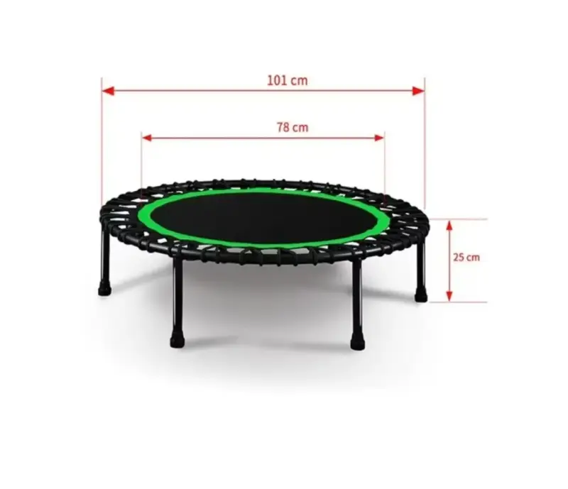 Trampolín de Fitness con Barra de Soporte - 2