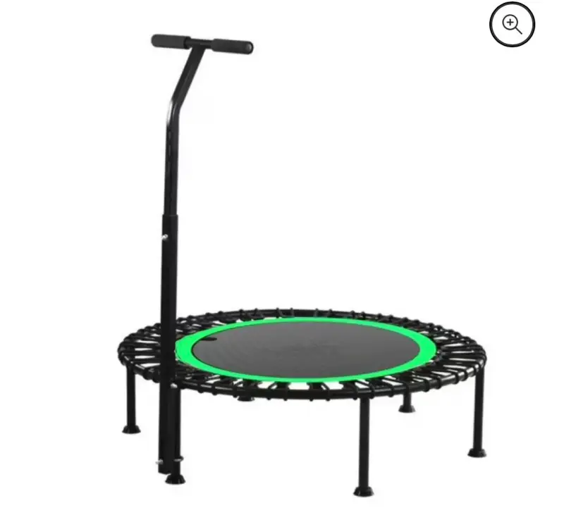 Trampolín de Fitness con Barra de Soporte - 3