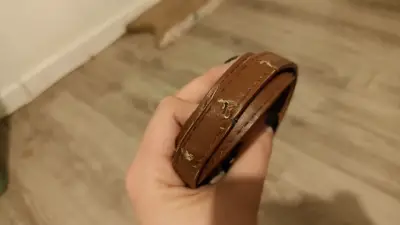 Cinturón de cuero marrón para mujer - miniatura 2