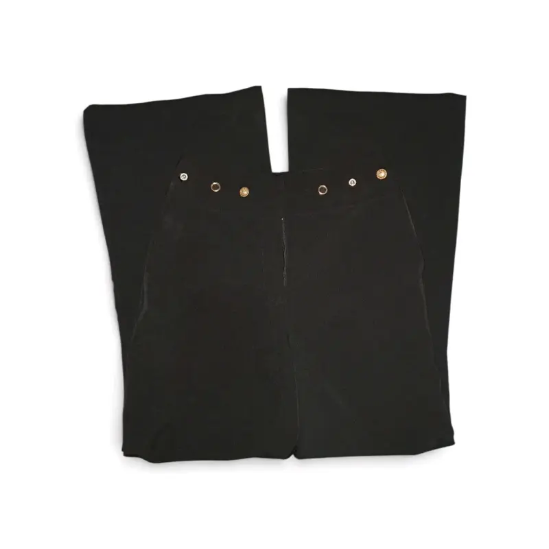 Pantalon negro con botones decorativos