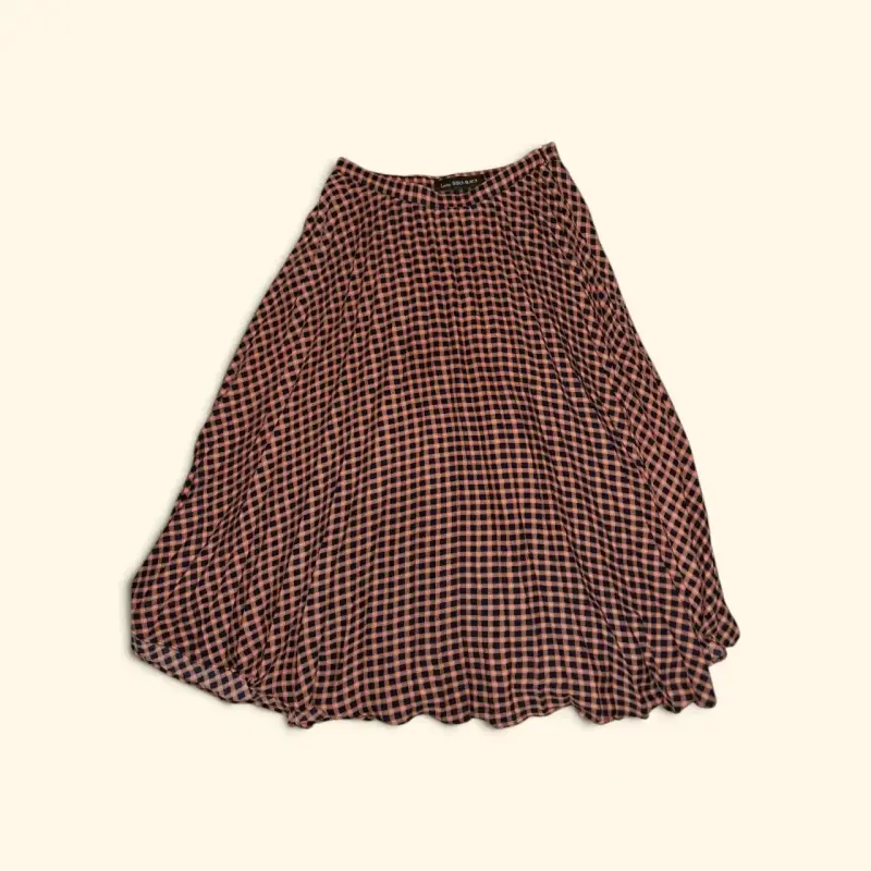 Falda a cuadros Love Stitch Black